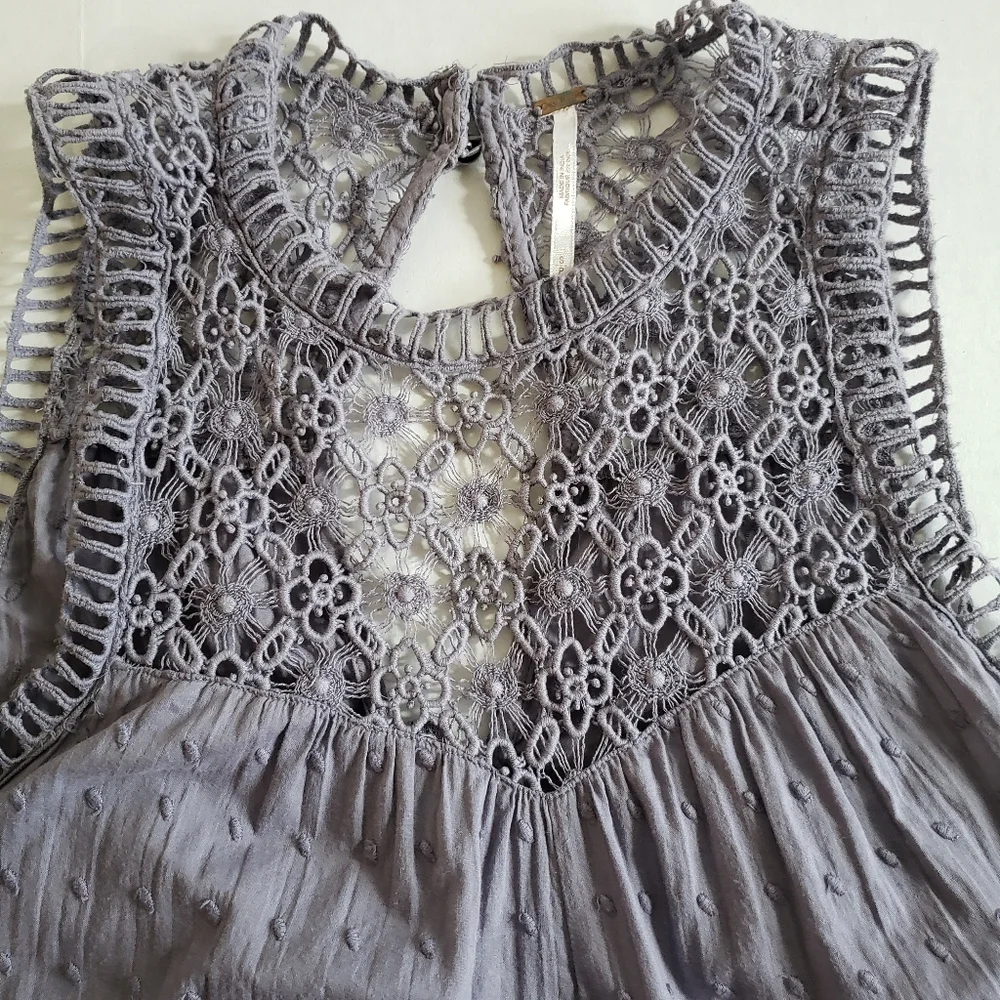 Free People swiss dot crochet lace high ne… - Picture 10 of 15